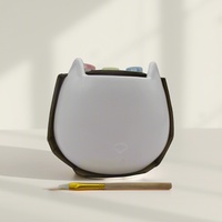 Kits de peinture pour pots de fleurs en céramique non émaillée, en forme d'animaux, à peindre soi-même, peints à la main, avec peintures et pinceaux, pour cadeaux d'enfants, vente en gros