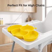Assiette d'Alimentation en Silicone à Ventouse en Forme d'Abeille, Design Adorable, Sans BPA, Qualité Alimentaire, Vente en Gros, En Stock