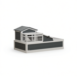 Habitación para Mascotas Pequeñas, Casa de Plástico de Diseño Moderno para Exteriores, Forma Rectangular, Uso en Todas las Estaciones - Product Image 1