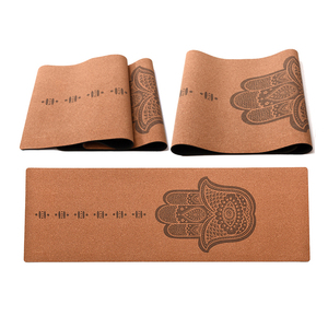 Produttori antiscivolo Non tossico in gomma di sughero morbido legno tappetino Yoga - Product Image 2