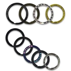 Stainless Steel/iron/brass High Quality Black Flat 25/2830/33mm Split Key Rings Metal Split Keyring Connectors Ring