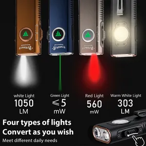 TrustFire Mini X3 1050LM Projecteur Mince Lampe de Poche Rouge EDC Torche Portable Vert Laser Lumière