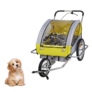 Rimorchio per bici per cani 2-in-1 per passeggini per animali domestici carrello per portabiciclette per auto da viaggio - Product Image 6