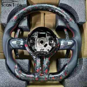 Volante Deportivo de Fibra de Carbono Forjado Rojo para BMW F16 F20 F22 F30 F31 F32 F33 F36 M3 E90 E92 E93 F80 F82 F10 F12 F13 F15 - Product Image 1