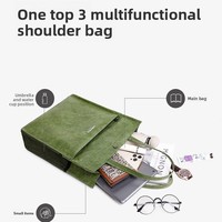 Sac à main pour ordinateur portable en papier DuPont multicouche avec fermeture magnétique et doublure Oxford pour les trajets quotidiens