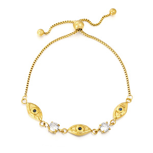 Pulsera de cadena plana chapada en oro de 18k estilo europeo y americano, joyería de moda para mujer, pulsera de aleación de zinc - Product Image 5