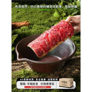 จานเมลามีนทรงกลมลายภูเขาและธรรมชาติ สำหรับบุฟเฟ่ต์ โรงแรม ร้านอาหาร - Product Image 4