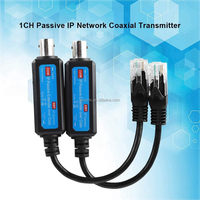 Émetteur-récepteur réseau IP coaxial passif 10/100 Mbps 1CH, rapide et facile à installer, pour extension de réseau IP