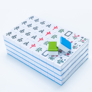 <b>Mahjong</b> <b>Set</b> Machine Printed Blue Green 36-44 Automatic For Chess Card Entertainment Universal Use - Product Image 3