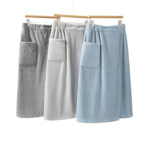 Falda de baño de terciopelo para hombre, extra grande, gruesa, absorbente, de secado rápido, para natación y baño, de microfibra de poliéster, unisex para adultos. - Product Image 1