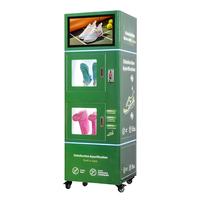 Distributeur automatique de nettoyage de chaussures, écran tactile 21,5 pouces, 110-230V, paiement par pièces/cartes, double compartiment, auto-service, désinfection UVC, télécommande