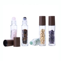 Flacon roll-on vide coloré pour huile déodorante 10 ml, en verre, avec sérigraphie, sans BPA, pour cosmétiques
