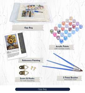 Kit de Pintura al Óleo Digital por Números, Estilo Van Gogh, Girasoles, Lienzo, Arte, Decoración del Hogar, Alivio del Estrés, Regalo - Product Image 4