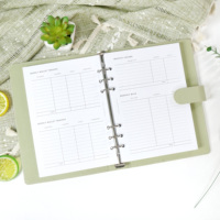 Échantillon Gratuit : Recharge de Planificateur A5 à 6 Anneaux, Carnet de Bord Amovible, Journal Hebdomadaire, Défi d'Économie, Cahier de Suivi Financier