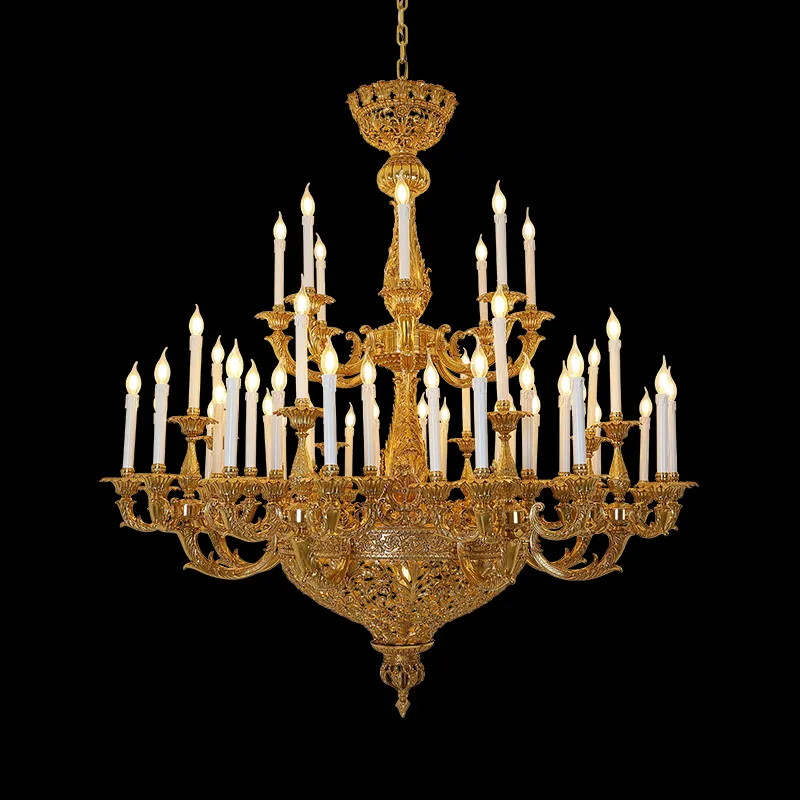 Jewellerytop illuminazione classica impero francese luce di lusso bronzo medievale riproduzione antica lampadari lampadario per banchetti