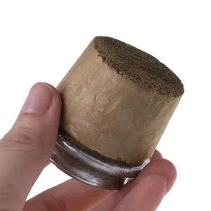 Termos Botol Kayu Diameter Bawah 40Mm, Tutup Sumbat Gabus Aman Stopper, Suku Cadang Termos Terbuat dari Kayu, Tutup Tidak Beracun