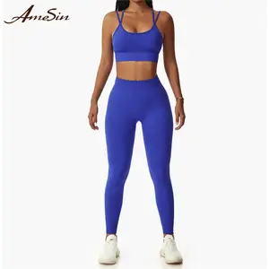 High Elastic Soft Damen Sportswear Set Nahtlose Yoga hosen Frauen Fitness Gym Strumpfhosen Leggings Hosen