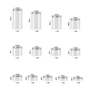 Botella de Plástico Transparente para Mascotas, 70 mm de Diámetro, 61 mm de Altura, 150 ml de Capacidad, Forma Cilíndrica, para Envasado General, Accesorio para Acuario - Product Image 4