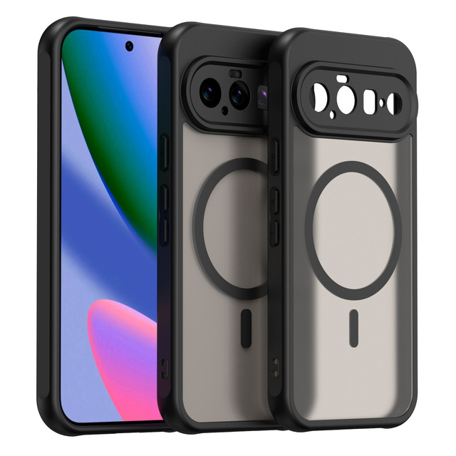 Soft Touch Magnetic PC+TPU Shockproof Full Wrap Phone Case Cover for Google Pixel 9 / Pixel 10 Pro / Pixel 11 Pro XL
