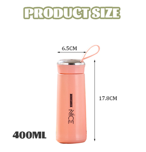 Bouteille Gourde <span class=keywords><strong>Thermos</strong></span> en Verre <span class=keywords><strong>de</strong></span> 400ml, Double Paroi, Portable, Haute Qualité, Personnalisable avec Logo, Multiples Couleurs en Stock, pour <span class=keywords><strong>Voyage</strong></span> et Extérieur - Product Image 2