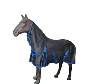 جديد PVC شبكة مكافحة البعوض الحصان Turnout بطانية مع انفصال غطاء الرقبة