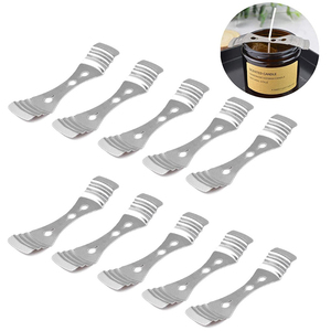 Outils de bricolage d'aromathérapie Bougeoir à 3 mèches Porte-<span class=keywords><strong>mèche</strong></span> en <span class=keywords><strong>métal</strong></span> 10cm Clips de <span class=keywords><strong>mèche</strong></span> de bougie - Product Image 5