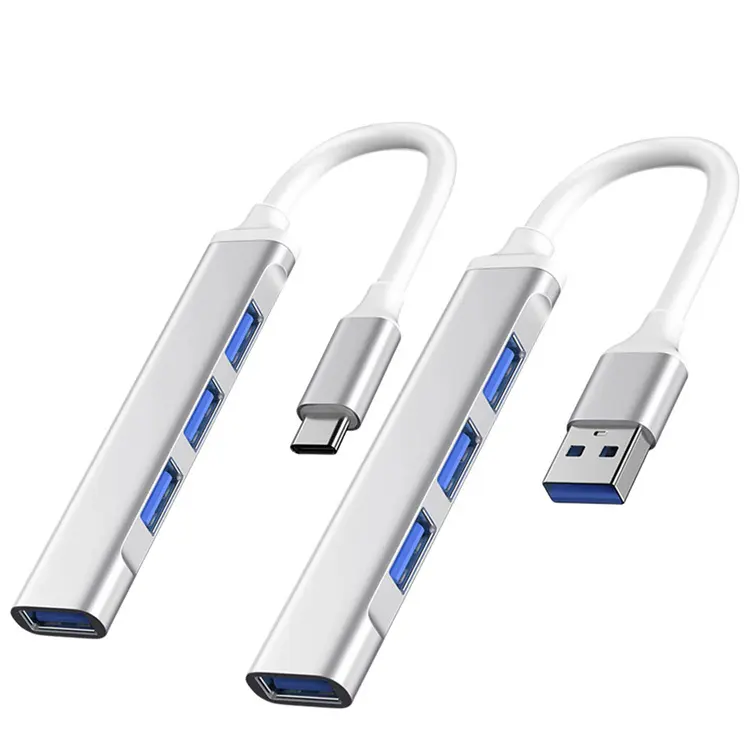 USB C tipi adaptör USB C HUB 3.0 tip C 4 Port çoklu Splitter adaptörü OTG Lenovo Macbook PC bilgisayar dizüstü bilgisayar aksesuarları