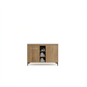 Mueble de Baño Independiente YEURUAL de 48 Pulgadas, Diseño Moderno en Madera, Puerta con Cierre Suave, Lavabo Doble - Product Image 1