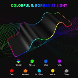 Alas Keyboard Gaming anti selip, <span class=keywords><strong>Mouse</strong></span> <span class=keywords><strong>Pad</strong></span> besar anti selip ukuran besar, Logo kustom RGB