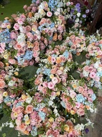 Centre de table floral coloré de grande taille, 85 cm, centre de table floral rose, arrangement floral pour mariage, décoration d'événements de mariage