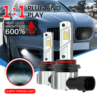 G-VIEW 9012 HIR2 Lámpara Antiniebla LED H8 600% Súper Brillante 5000LM 30W 6500K Blanco Frío Plug & Play Reemplazo de Halógeno
