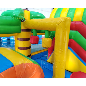 Château gonflable combiné Jungle Jumper pour aire de jeux de jardin, château gonflable crocodile avec toboggan pour centre de jeux pour enfants - Product Image 6