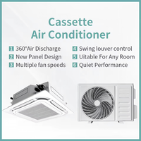 Climatiseur multi-split à inverter DC complet, 1 unité extérieure et 5 unités intérieures, pour villa, maison intelligente, système mini VRF