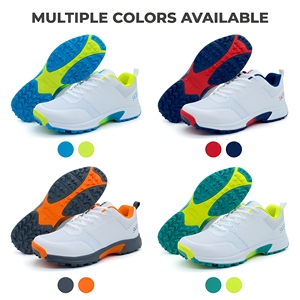 Zapatos de Cricket Antideslizantes Duraderos Personalizados al por Mayor para Hombre, Suela de Goma, Malla Transpirable, Amortiguación de Impactos, con Cordones - Product Image 6