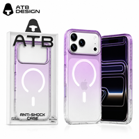 Coque de protection mobile ATB personnalisée pour iPhone 18 17 Pro Max, couleurs dégradées, antichoc, magnétique, vente en gros