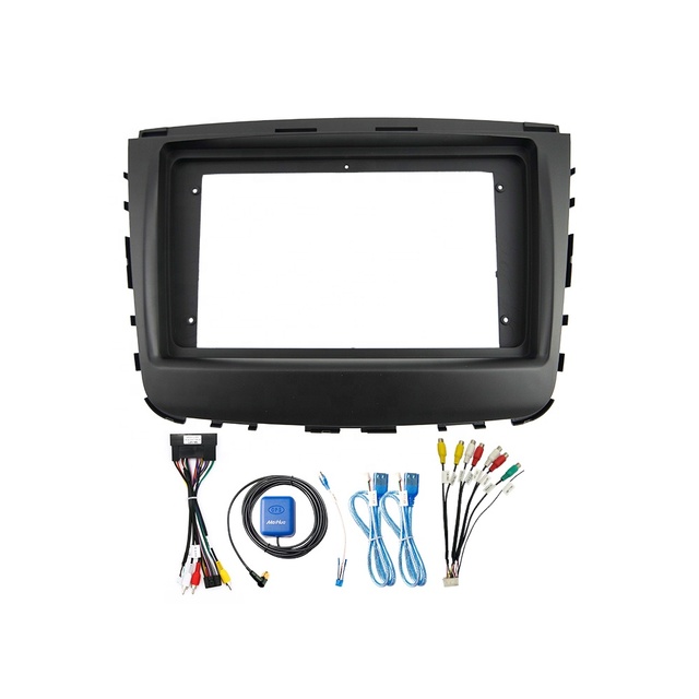 Meihua Wholesale 9inch Radio Player Fascial Frame Dashboard Kits for Sssangyong Rexton 2018 with Wiring Harness Cable
