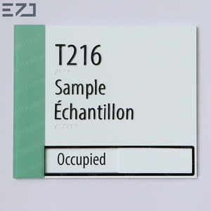 EZD ADA Compliant Medical Center Dentist Clinic Office Building House <strong>Number</strong> Name Door Sign with Braille and Sliding <strong>Panel</strong> - Product Image 1