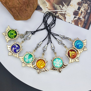 33 Design Genshin Impact Glow in the Dark Golden Pendant Lanyard for Phone Decoration