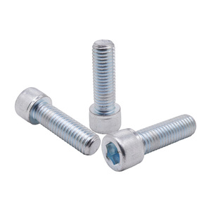 Vis à tête hexagonale DIN912 en acier au carbone, boulon Allen, placage zinc bleu-blanc pour fixation de moules de machines - Product Image 1