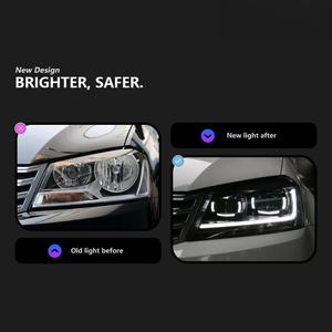 Faro per <span class=keywords><strong>Volkswagen</strong></span> <span class=keywords><strong>Passat</strong></span> <span class=keywords><strong>B7</strong></span> 2012-2016, Faro LED Europeo con DRL, Faro HID con Occhio d'Angelo, Doppio Fascio Xenon, Accessori - Product Image 2