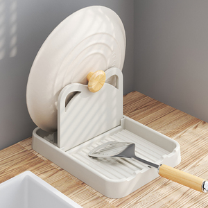 Katlanabilir Tencere Kapağı Tutucu Düzenleyici, Duvara Monte veya Tezgah Üstü Mutfak Gereçleri Saklama Rafı (Tencere Kapakları, Kaşıklar için) - Product Image 6