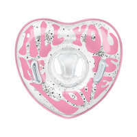 Bouée gonflable pour bébé en forme de cœur ARARKHAN WC-W16 avec logo personnalisé OEM, idéale pour l'été, avec paillettes internes