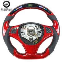 Pour BMW M3 M4 E30 E36 E46 E70 E83 E84 E85 E89 E90 E91 E91 E92 E93 LED Affichage Volant En Fiber De Carbone 2009 2010 2011 2012