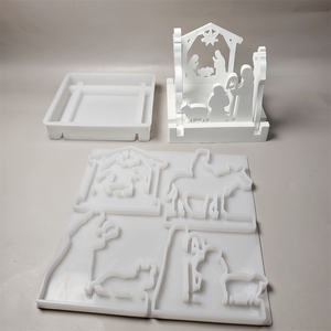 แม่พิมพ์หล่อเรซินทำด้วยมือสำหรับเครื่องประดับตกแต่งแบบทำมือฐานซิลิโคนสี่เหลี่ยม X0465 - Product Image 1