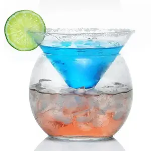 Vasos creativos transparentes para cóctel, copa de vidrio Irregular para Martini, Bola de burbuja, novedad