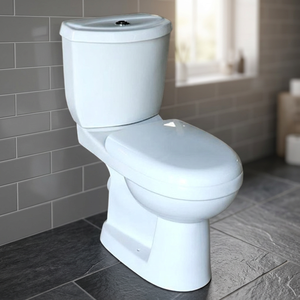 WC économique en céramique deux pièces, cuvette blanche, sanitaires de salle de bain, ensemble de toilettes 2 pièces - Product Image 5