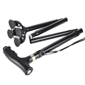 Canne pliante Liuquan en alliage d'aluminium télescopique antidérapante avec lumière, bâton de randonnée - Product Image 2