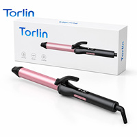 Fer à boucler professionnel Torlin, 4 réglages de température, écran LCD, chauffage PTC, baril en céramique, styler de salon