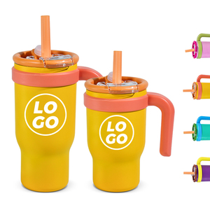 Tasse isotherme OEM/ODM LFGB 14oz en acier inoxydable couleur dégradée avec poignée, design classique pour la rentrée scolaire des enfants - Product Image 3