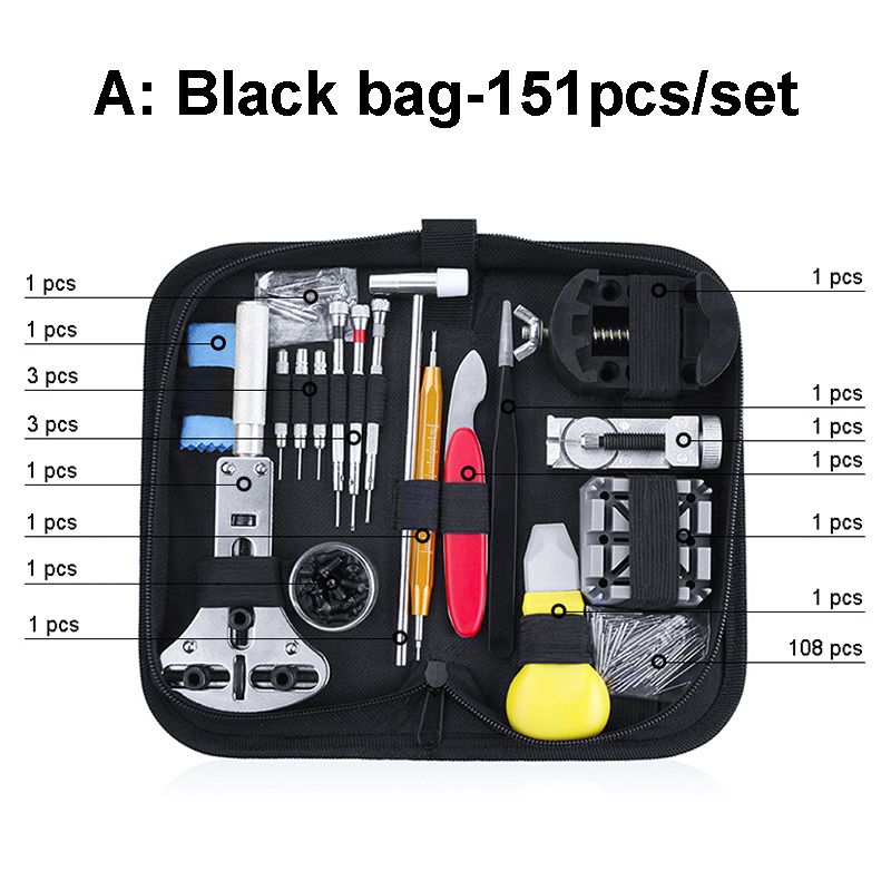 A: bag-151pcs noir/ensemble